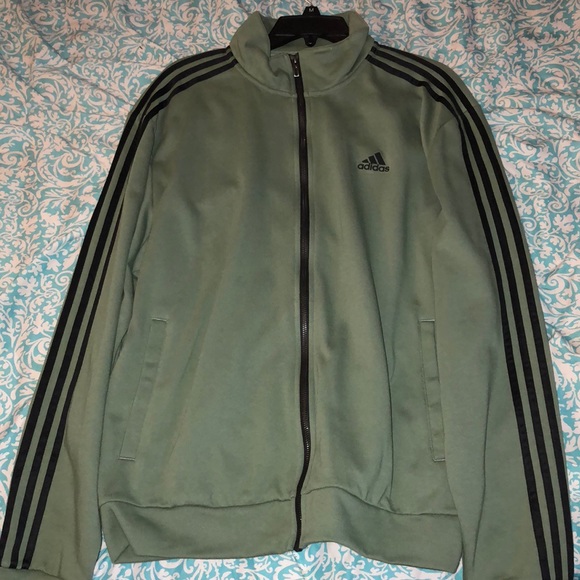khaki green adidas jacket